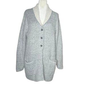 J. Jill Pure Jill 3 Button Cardigan Light Gray Size Large